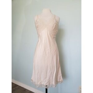 VTG Saks Fifth Avenue Women's 38 Lace Slip Dress Pink Feminine Coquette Fairy